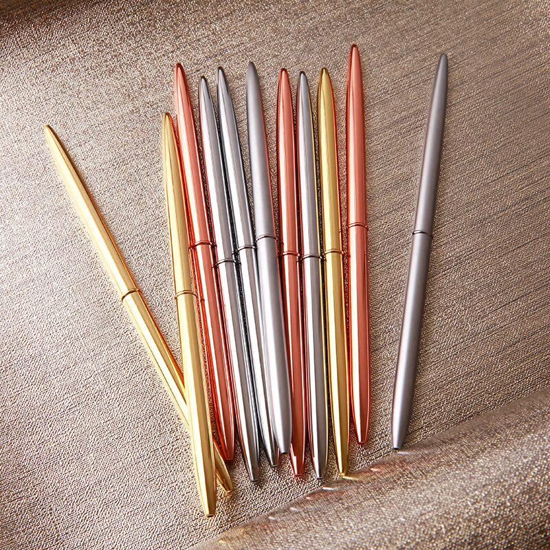 0,7 мм металлический роскошный золотой шариковый ручка Sivler для письма школьные офисные деловые принадлежности