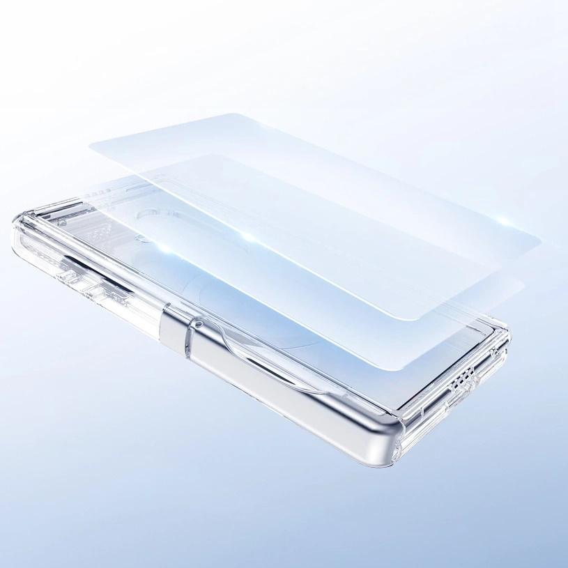 Case for Samsung Galaxy Z Fold7 5G, with glass screen protector, for MagSafe, transparent