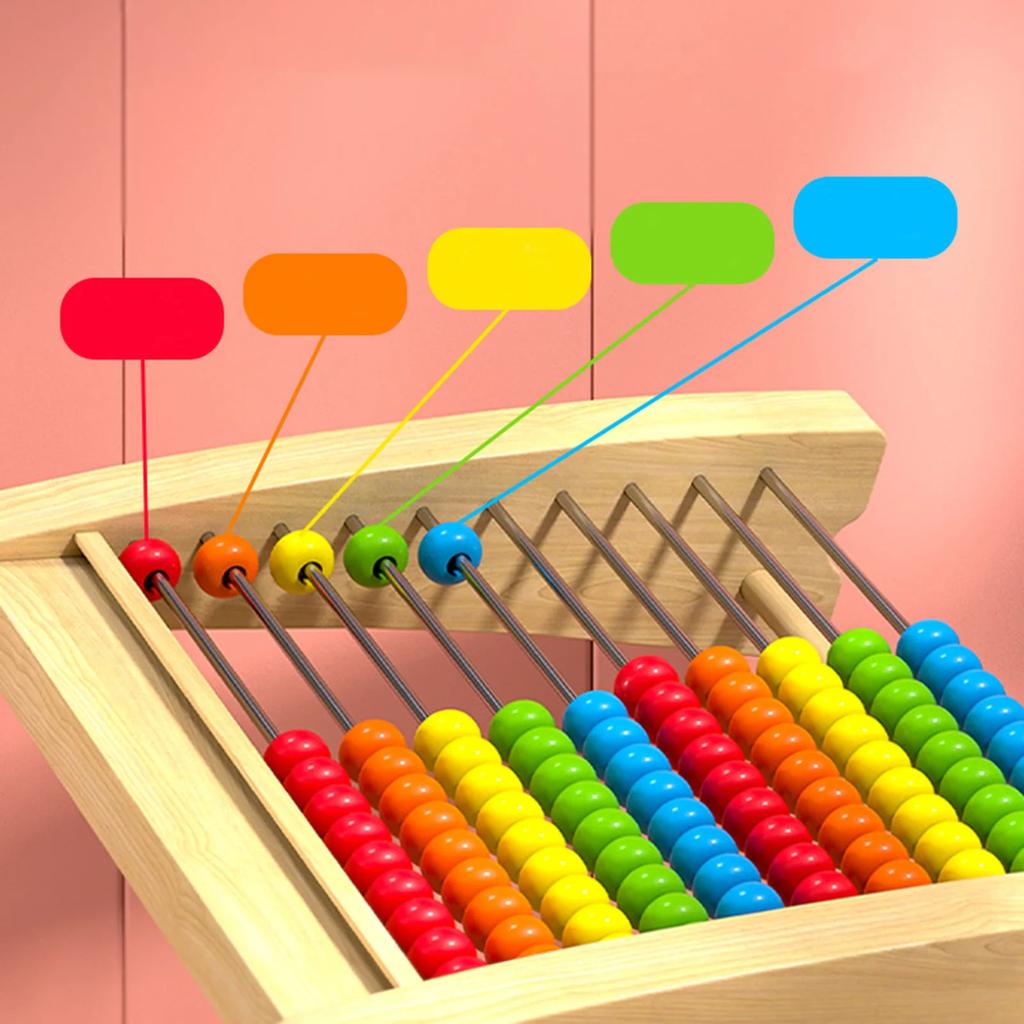 Деревянная обучающая игрушка для счета Монтессори, счеты по арифметике, дошкольные образовательные детские математические счетчики, подарок для малышей