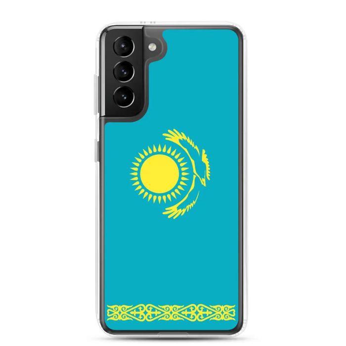 Coque Téléphone - Kazakhstan Officiel - Samsung Galaxy S21 Ultra - Drapeau - Souple - Multicolore