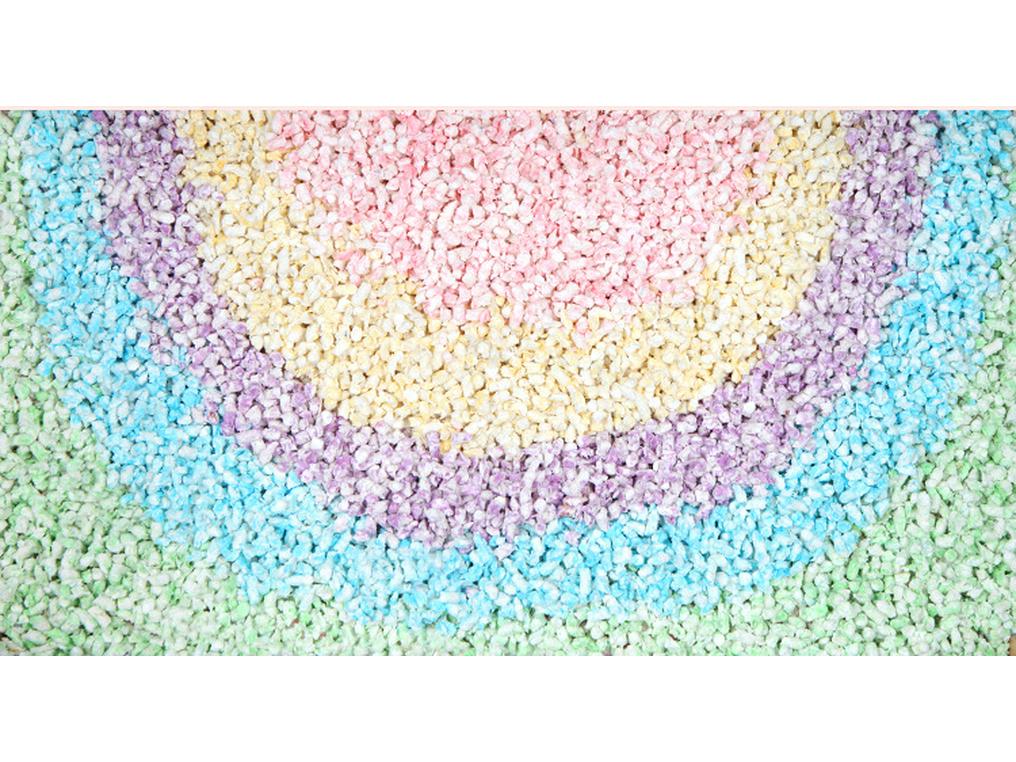 Бумажные гранулы Bukaxing Rainbow: Дезодорирующий наполнитель для хомяков и хлопковые опилки - 1 кг