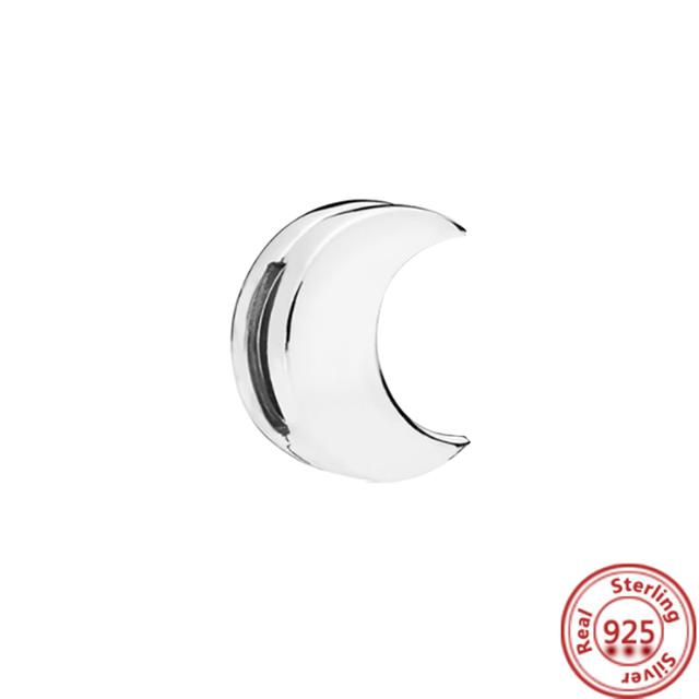 Стерлингового серебра 925 пробы, бусины, буквы, сердце, листья, круг, сверкающие клипсы, подвески, подходят для браслета с отражениями, ювелирные украшения