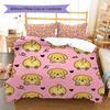 Pink Cartoon Art Pattern Bedding,Quilt Set Quilt Cover Pillowcase Home Birthday Gift (1 * duvet cover + 2 * pillowcase, without core)