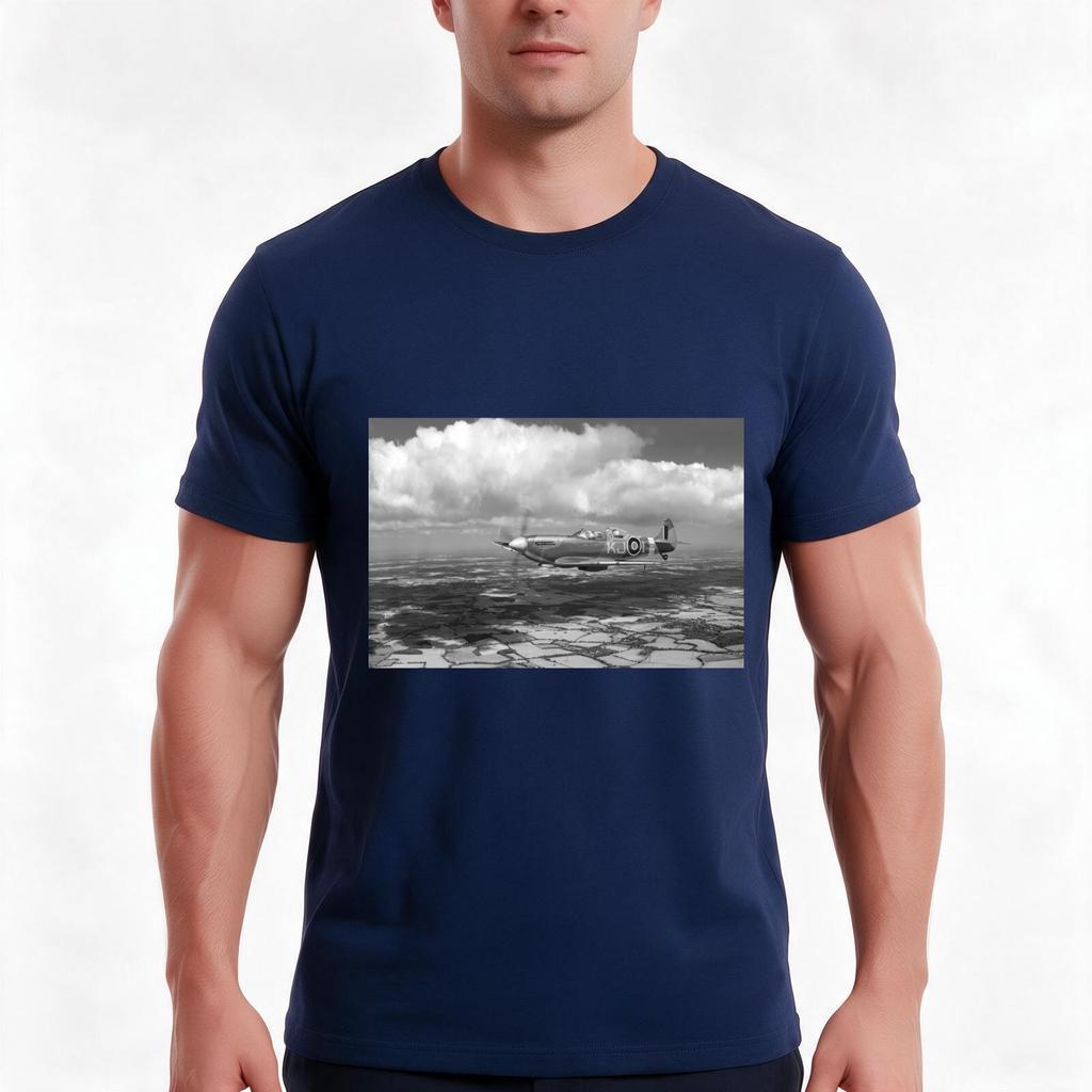Twin seat Spitfire SM BW version TShirt Summer Casual Cotton Tee Oversized Streetwear Tops Vintage Graphic Print
