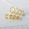 CANNER 5/6/7/8/9mm Real 925 Silver Hoop Earrings for Women Piercing Earings Round Circle Earring Jewelry pendientes