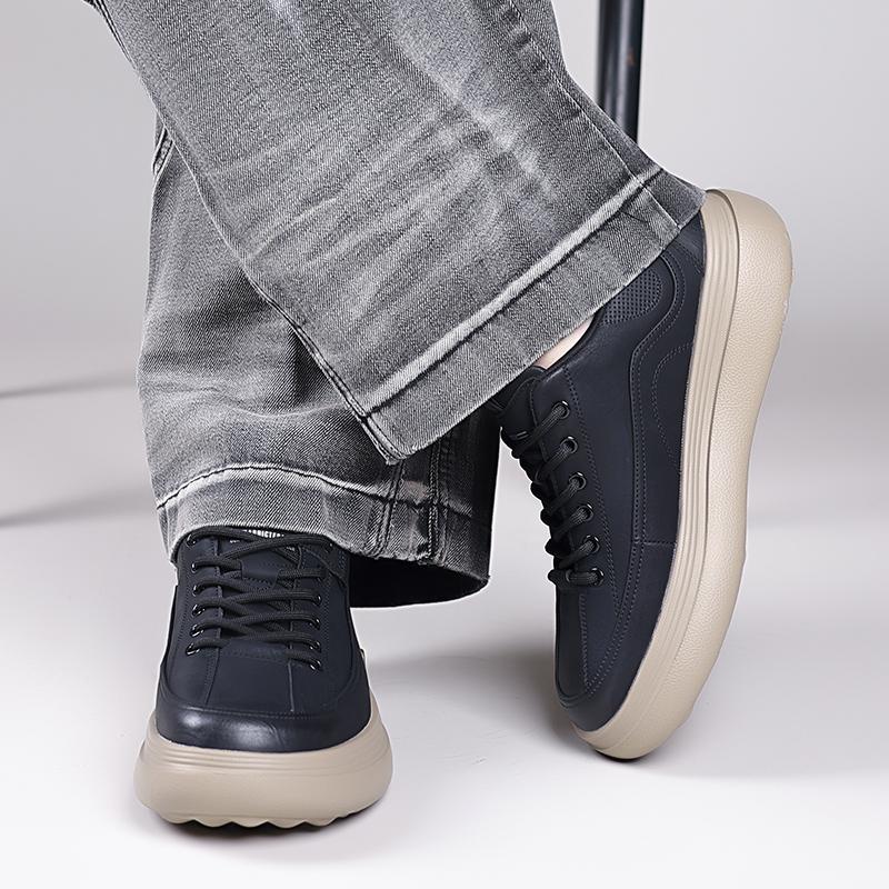 Модная кожаная мужская повседневная обувь, уличные кроссовки на шнуровке, классическая мужская спортивная обувь, новая трендовая мужская обувь для трекинга, нескользящие кроссовки