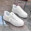 Белая обувь для женщин Весна Новая студенческая модная обувь На все случаи жизни Платформа Весна и Осень Повседневная обувь для скейтборда