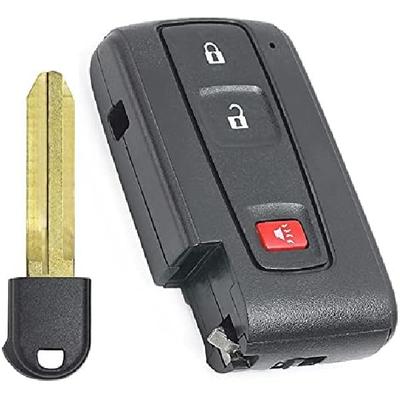 Keyecu Запасной корпус для бесключевого смарт-пульта ДУ 2+1 кнопки для Toyota Prius 2004-2009 с неразрезанным лезвием ключа