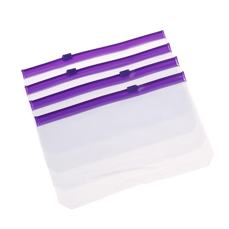 4 шт. A6, карманы для переплета с 6 отверстиями, водонепроницаемые конверты из ПВХ, сумки на молнии