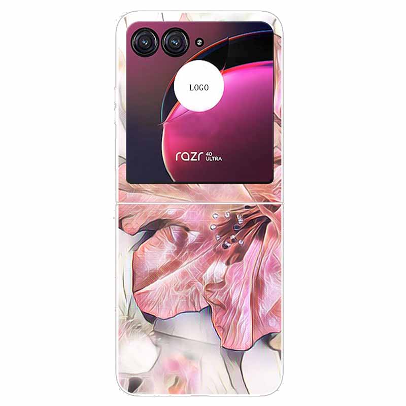 Для Moto Razr40 Ultra Чехол Пластиковый Жесткий Окрашенный Собака Космос Прозрачные Чехлы для Motorola Razr 40 Ultra Razr+ Razr4 PC Чехлы