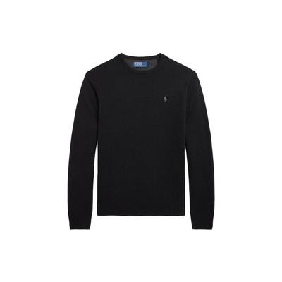Polo FW23 однотонный повседневный свитер с круглым вырезом мужской свитер черный MNPOSWE16821244-001