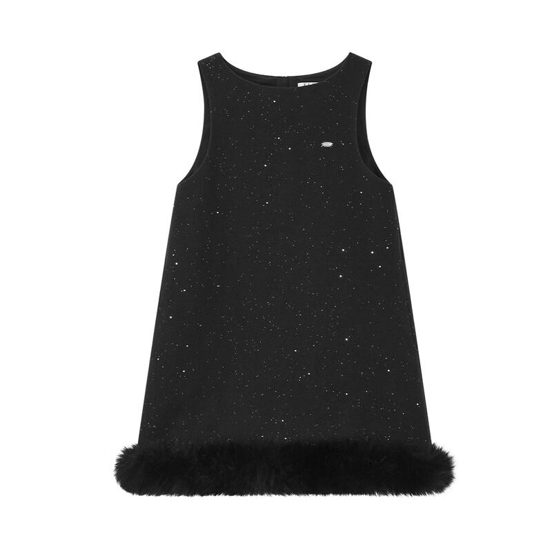 ELLE KIDS Girls' Shimmering Winter Vest Dress