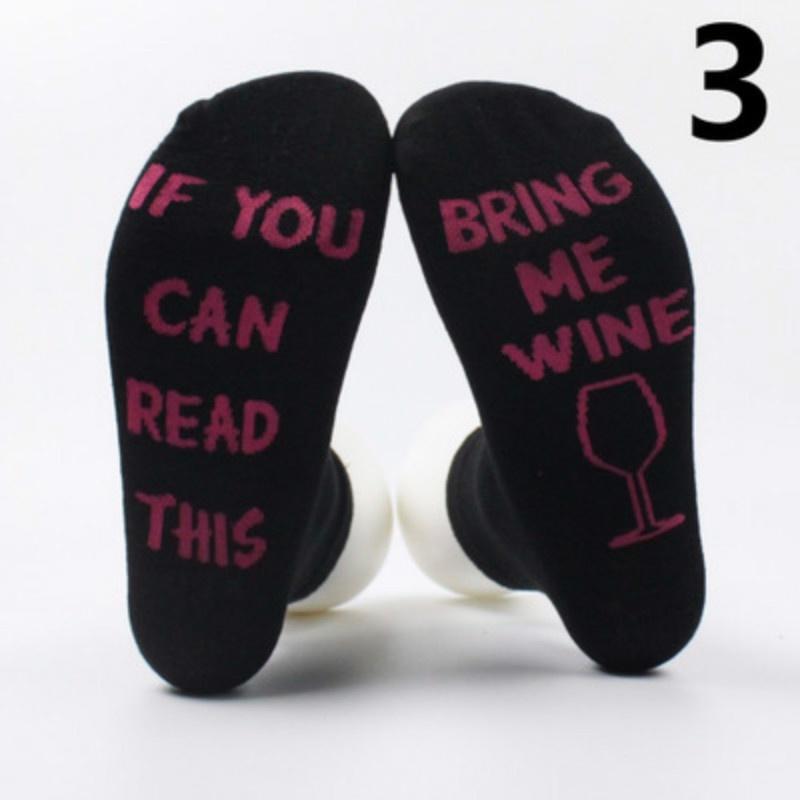 1Pair Women Men's Harajuku IF YOU CAN READ THIS BRING ME A BEER Cotton Skateboard Sock