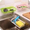 Double Suction Cup Kitchen Drainage Shelf Dishwashing Sponge Storage Rack Random Color ARI