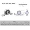 4/10Pcs Block Bearing KP08 KP000 KP001 KP002 KP003 KP004 Pillow Block Bearing Bore Ball Bearing Pillow Block Mounted Support
