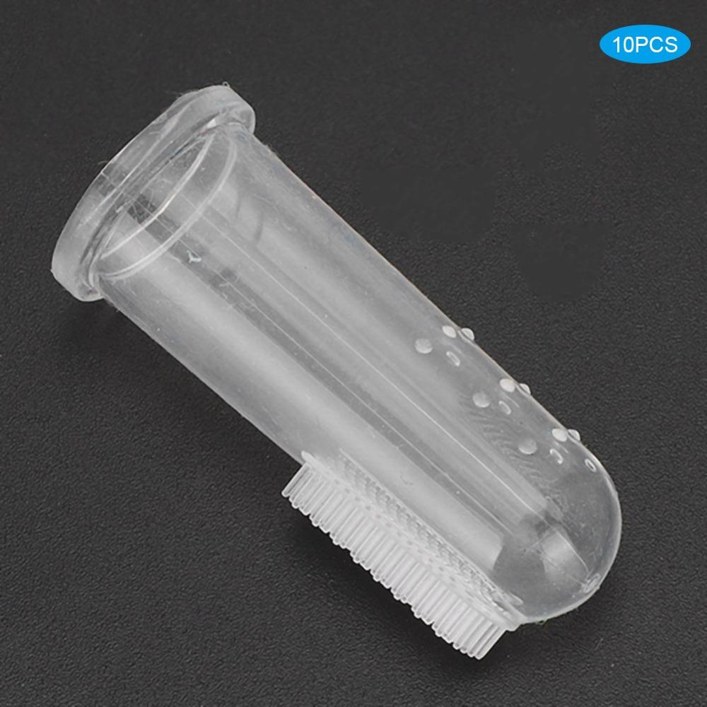 10pcs Stretch Finger Fit Cat Teeth Finger Brush Dog Teeth Clean Sleeve Home Teeth Routine