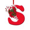 New Creative English Letter Hanging Acrylic Flat Christmas Tree Home Party Decoration Gift