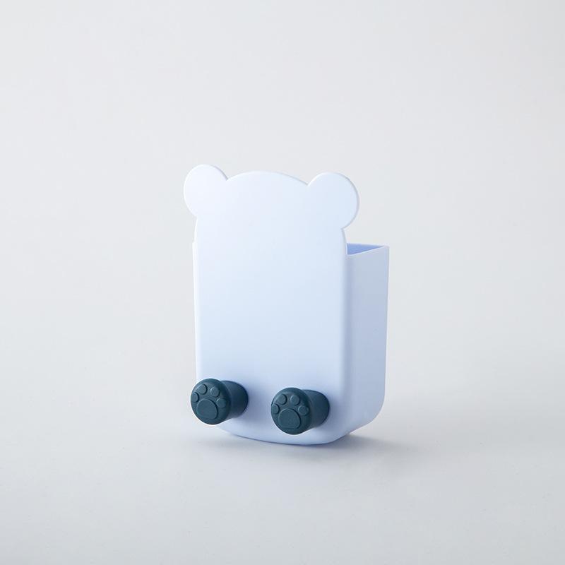 Мультяшный дырокол, настенный ящик для хранения, органайзер, пульт дистанционного управления телевизором, держатель для зарядки мобильного телефона в форме медведя