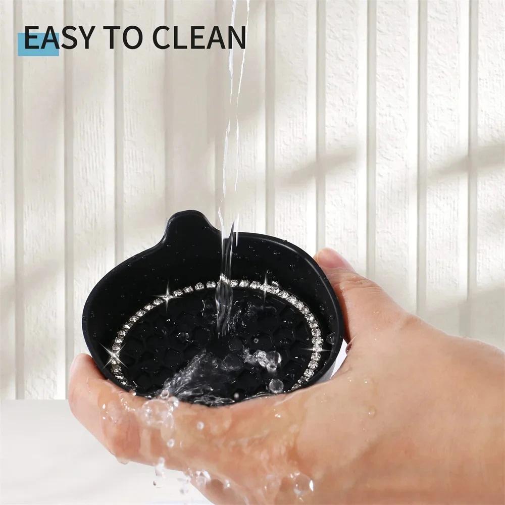 New Non-slip Water Cup Pad Car Coaster Diamond Rhinestone Bling Decoration Anti-skid Rubber Cup Bottle Mat Interior Accessories