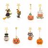 Enamel Ghost Ear Studs Star Pumpkin Dangle Earrings Retro Halloween Earrings  Unisex