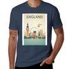 England Traditional Travel Poster Tshirt Summer Fashion Casual Tee Shirt