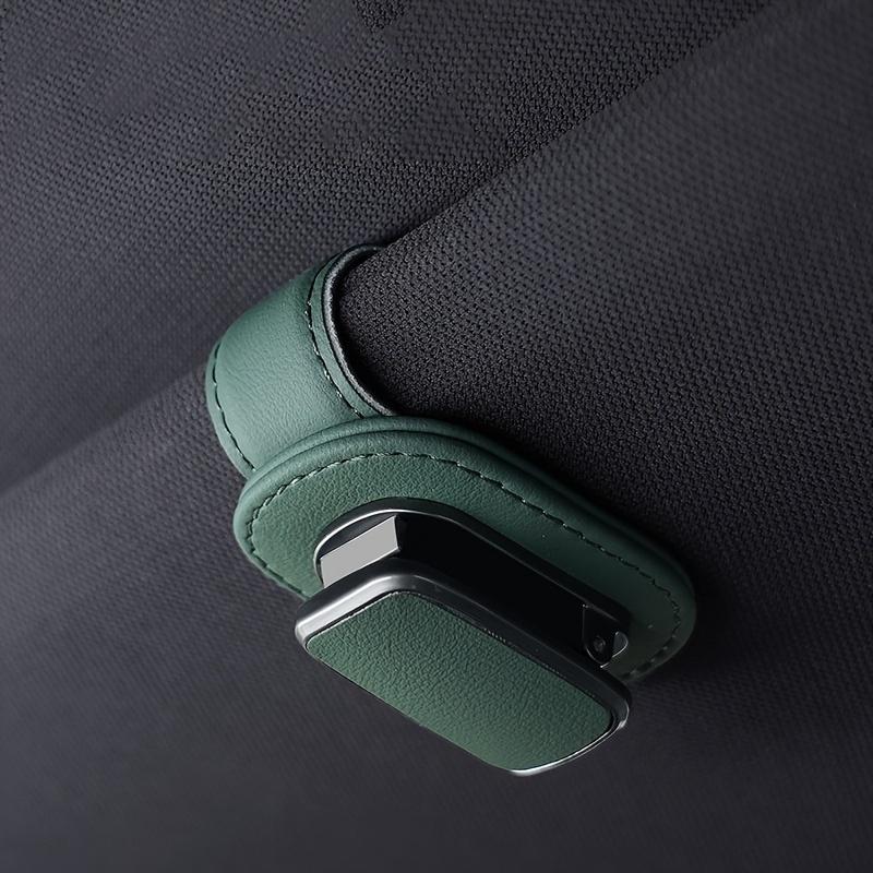 1Pc PU leather car sunshade clip, suitable for sturdy eyeglass frames installed inside cars