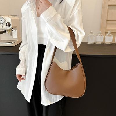 Новые женские ретро однотонные модные сумки из искусственной кожи на плечо подмышкой повседневные женские сумки-хобо тренд