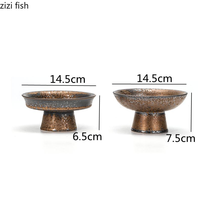 Керамическая тарелка на высоких ножках Поднос для закусок Тарелка для фруктов Поднос для закусок Форма для торта Подставка для торта Тарелки для димсамов Чаша для десерта Сервировочные тарелки