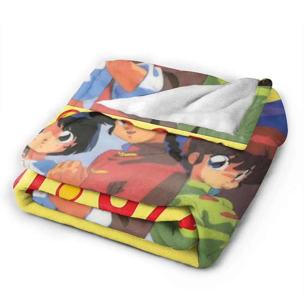 Ranma 1/2 Saotome Pig Girls Blanket Soft Warm Flannel Throw Blanket Plush for Bed Living room Picnic Travel Home Sofa