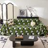 Panda Blanket for Sofa Cover, Cotton Blend Panda Sofa Blankets, Green Panda Throw Blanket for Sofa Couch Bed Living Room Outdoor