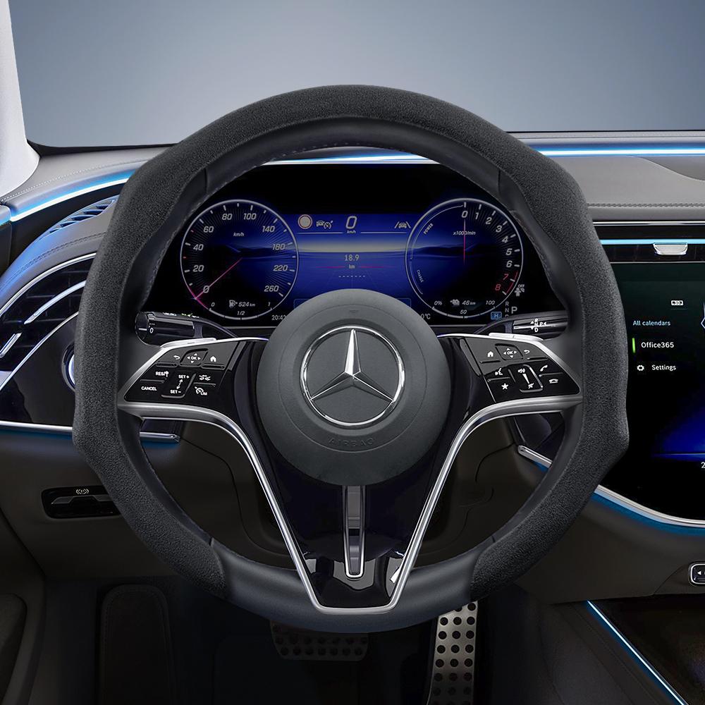Подходит для премиальных замшевых накидок на руль Mercedes-Benz с защелками, нескользящих и долговечных, доступны в круглом и D-образном исполнении