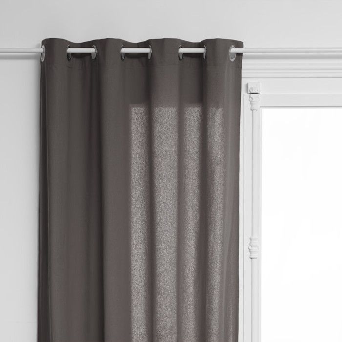 Rideau d'ameublement "Anjali" en Coton 135 x 240 cm Atmosphera - Anthracite