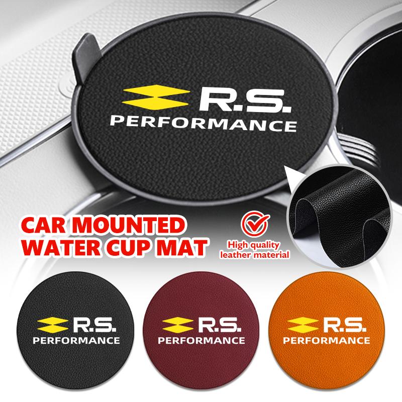 Suede Car Coaster Water Cup Holder Anti-Slip Pad Accessories For Renault Dacia RS Megan Scenic Logan Laguna Clio 3 4 KadjarT