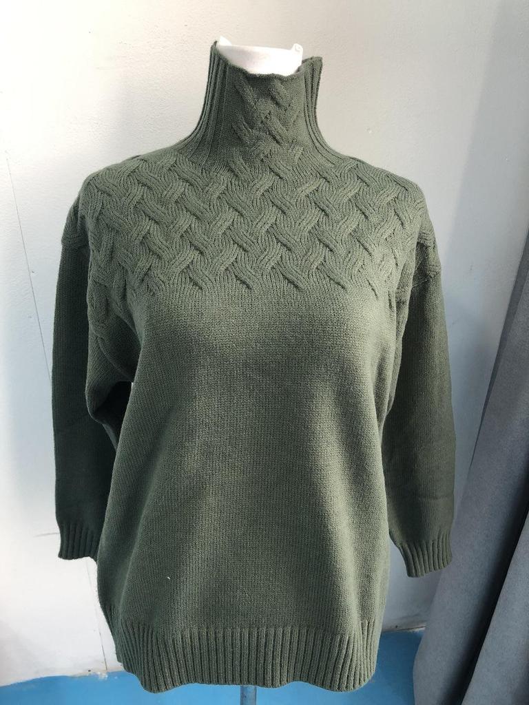 Европейский и американский женский свитер с высоким воротником из перекрученной вязки - повседневный, с длинным рукавом, мода осень/зима