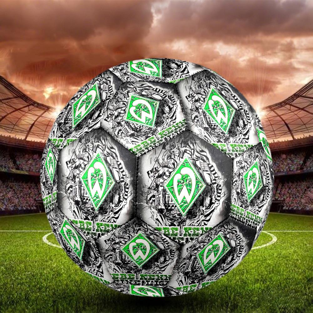 SV Werder Bremen Футзальный мяч Размер 5 Цветной Для всех возрастов Машинная строчка ПВХ Готов к соревнованиям Прочный Высокий отскок