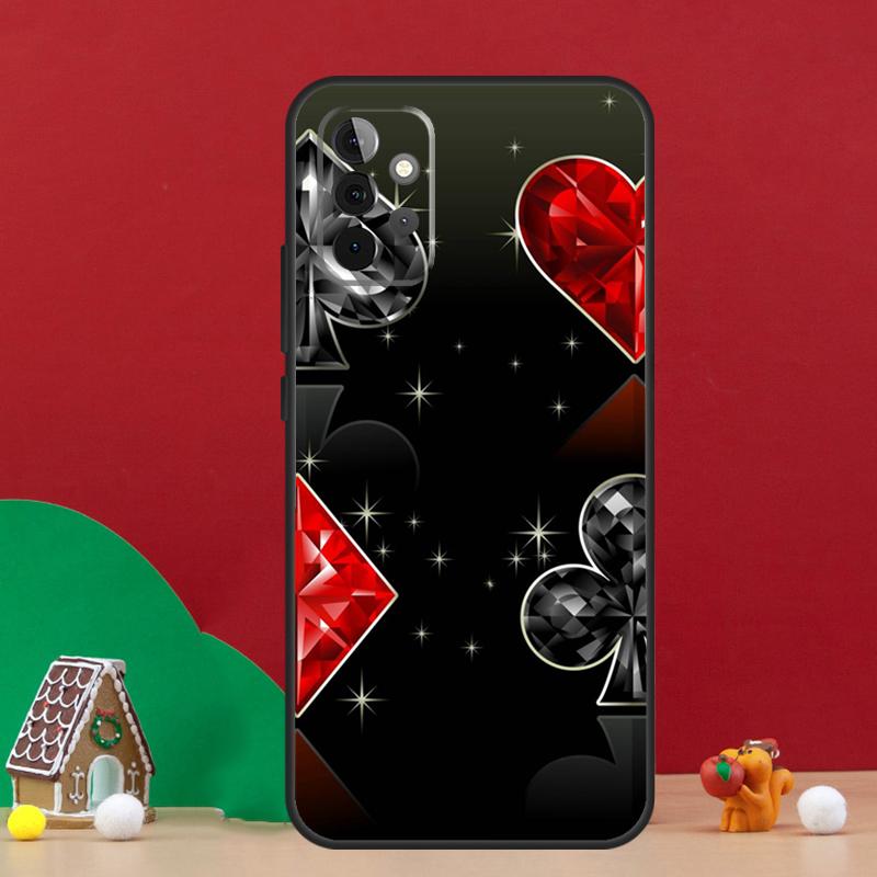 Кейс для телефона Samsung Galaxy A36 A56 A06 A13 A53 A32 A12 A22 A52 A35 A17 A16 A55 A15 A54 A34 A14 с рисунком "Туз Пик" для покера