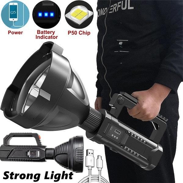 2025 Super Powerful Strong Light LED Flashlight USB Rechargeable Lantern Waterproof Lamp Ultra Bright Lantern Camping