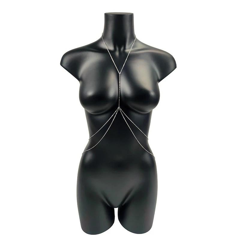 Sexy Chest Chain Bikini Female Body Belly Chains For Women Cross Waist Chains