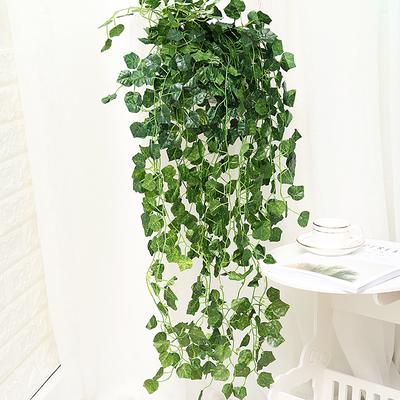 Искусственные растения, листья, лоза из ротанга, искусственные цветы, настенный декор для зелени