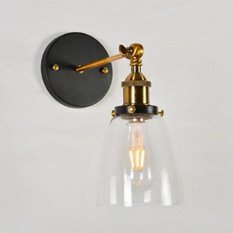 Светодиодная настенная лампа Nordic Vintage Glass Loft Retro Industrial Lighting Fixture Sconce Aisel Hallway Bedside Bar Decor Lights