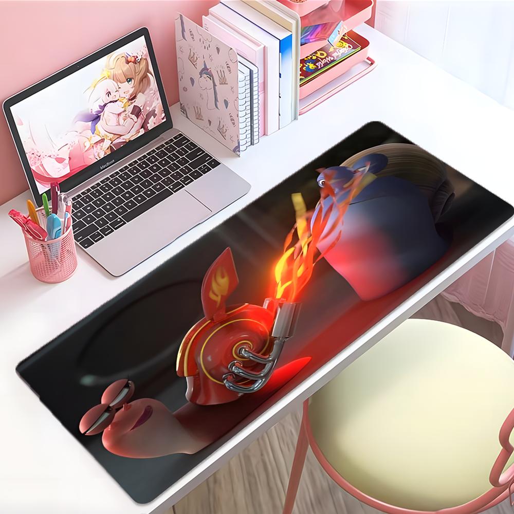 Fast Fun Cartoon TTurbo Fast Mouse Pad Large Thick Desk Pad Stitched Edges Gaming Mouse Mat For Pc