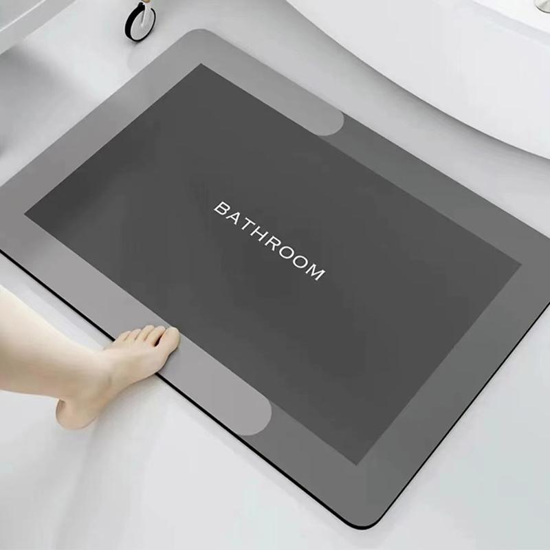 Современные простые тканевые коврики для ванной комнаты, впитывающие воду, нескользящие коврики для ног в дверном проеме ванной комнаты, коврики для туалета