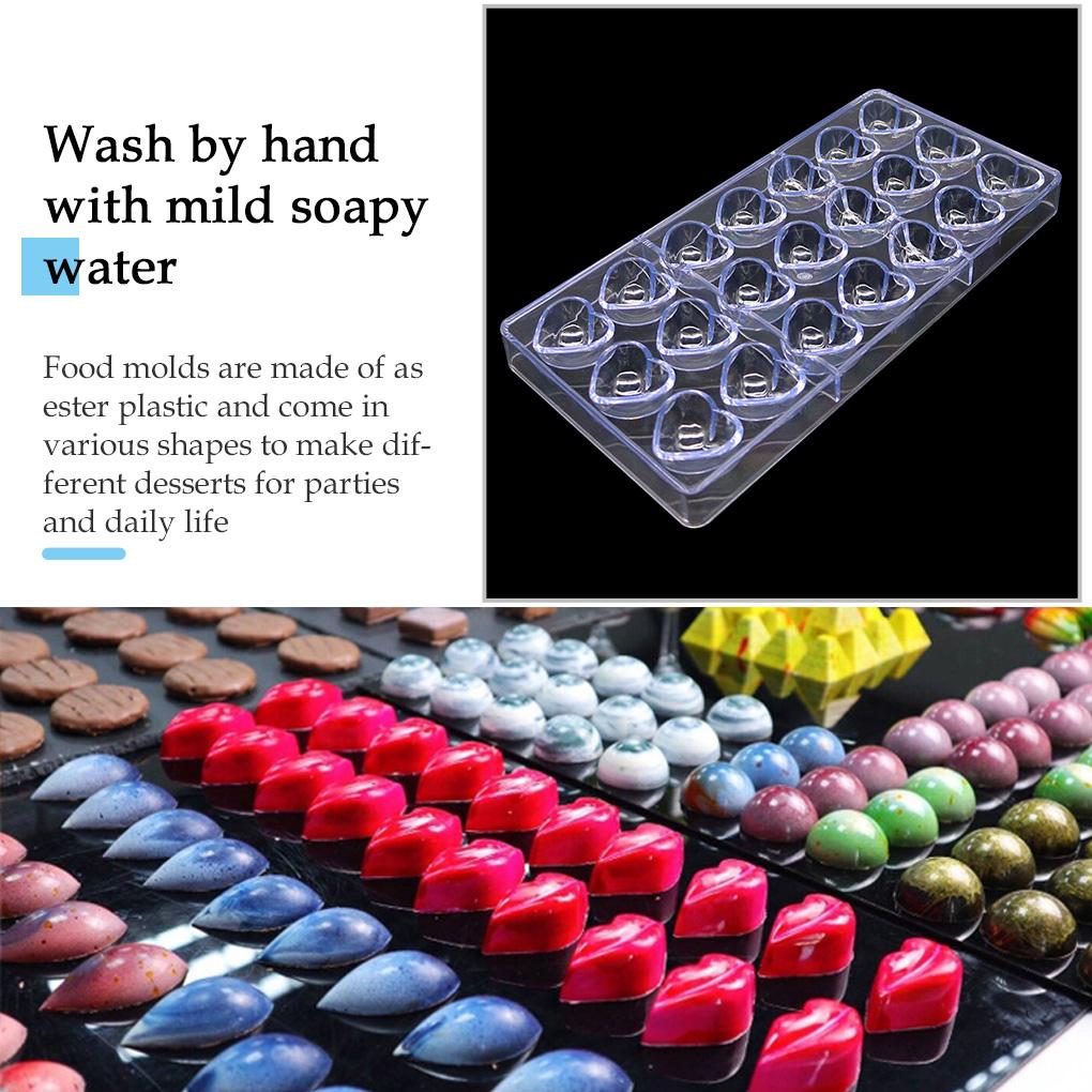 Форма для шоколада, прозрачная пластиковая форма для украшения десерта, для выпечки кексов, печенья, конфет