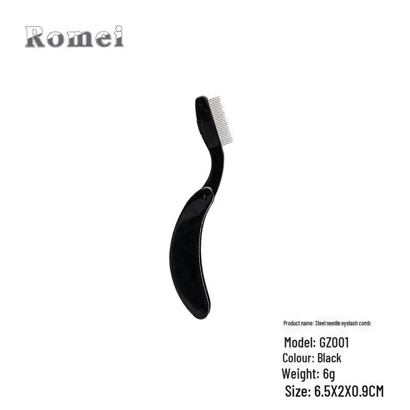 Расческа для бровей и ресниц 8 в 1 из нержавеющей стали с переносной пластиковой ручкой