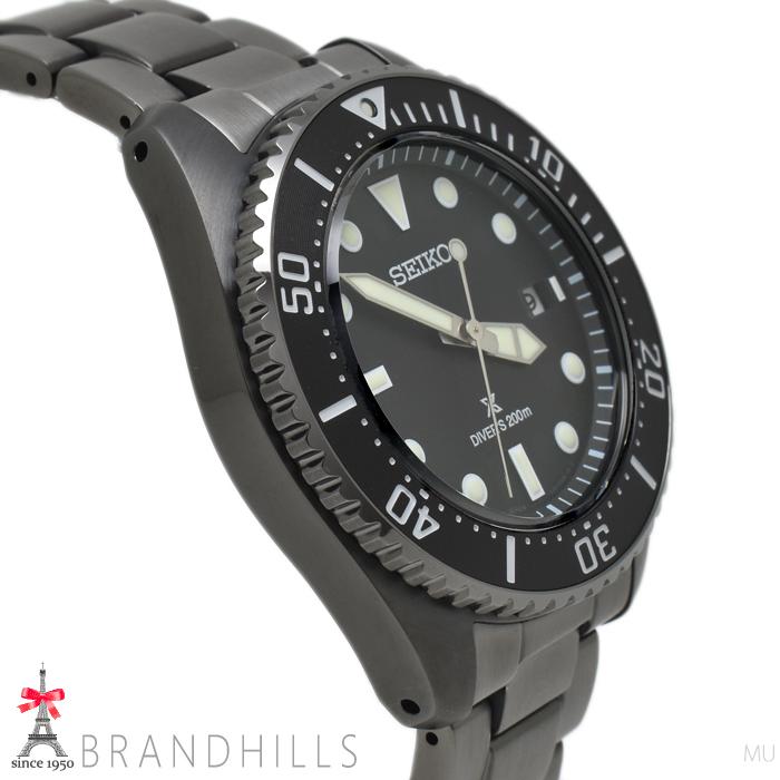 Seiko Prospex Diver Scuba Solar Нержавеющая сталь Черный SBDJ065 Отличное состояние Мужские часы, Сталь, Циферблат, V157-00A0,