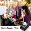 58mm Desktop Receipt Printer POS Printer Direct Thermal Printing Compatible with Android/iOS/Windows Support ESC/POS