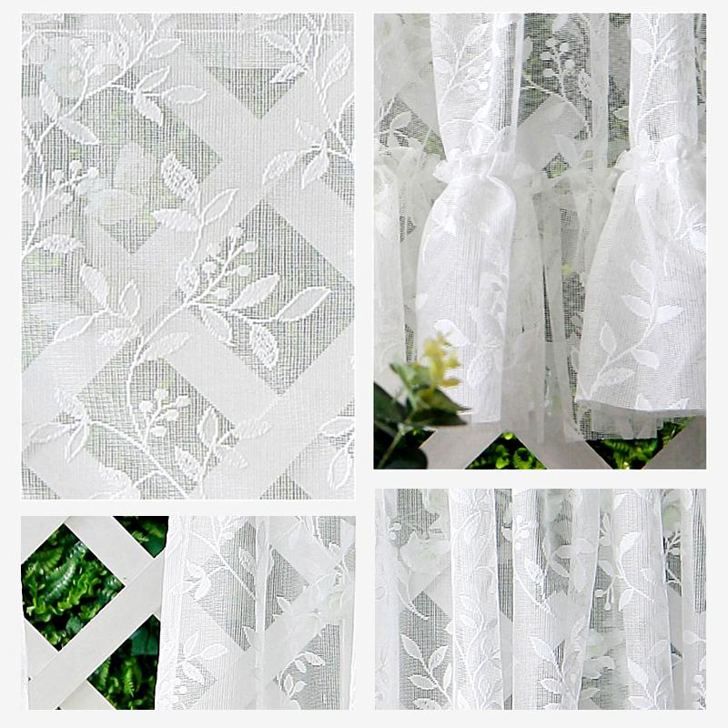 1 шт. Короткие шторы Окно Дверь винного шкафа Полиэстер Французский стиль Кружево Кухня Маленький ламбрекен Жаккард Полупрозрачные с оборками Штора