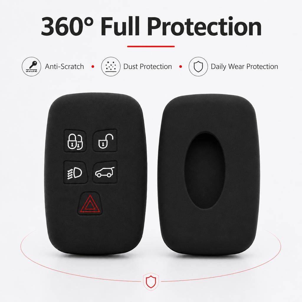 Silicone Car Key Cover for Land Rover Range Rover Discovery 5 Button Remote Case