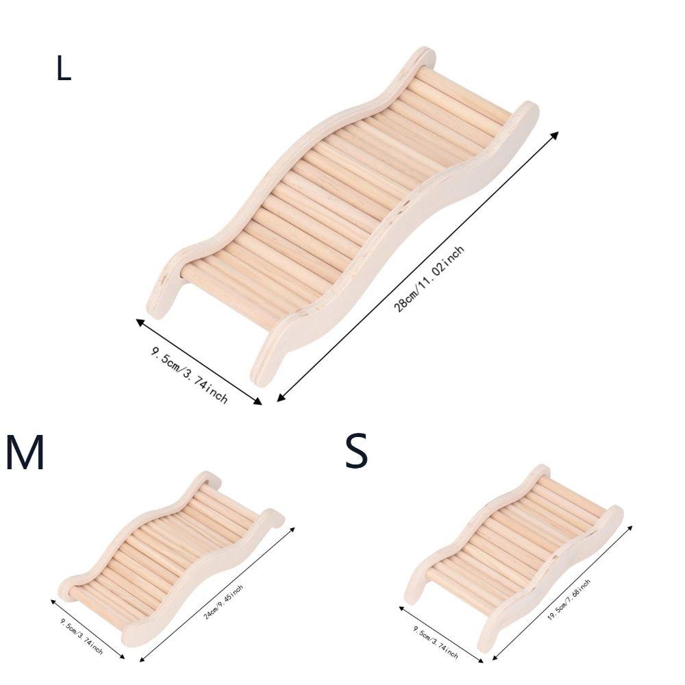 Optional Size Wooden Hamster Bridge Easy Installation Hamster Interactive Toy Small Pets