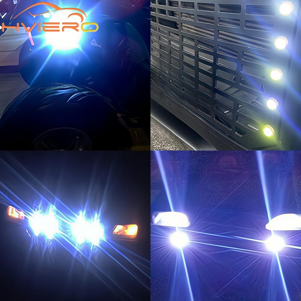 23mm Auto DRL 12V Car Led Eagle Eye Bulb DayTime Running Turn Signal Lights Backup Reversing Parking Lamps Waterproof Fog Silver